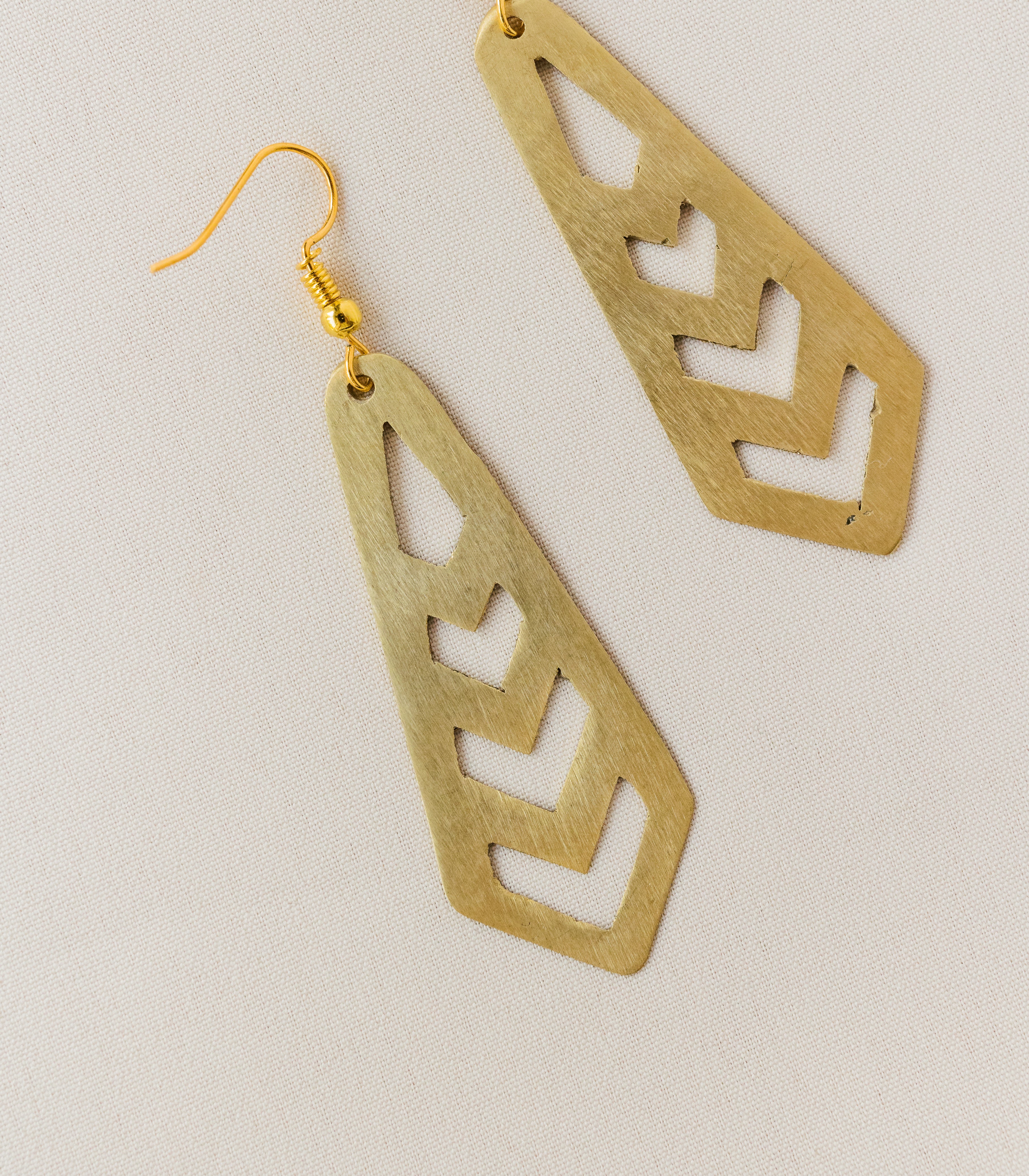 Earrings - Brass & bone/cowhorn spike – Shop with a Mission