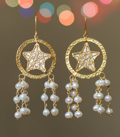 Luz Golden Parol Earrings - AMAMI