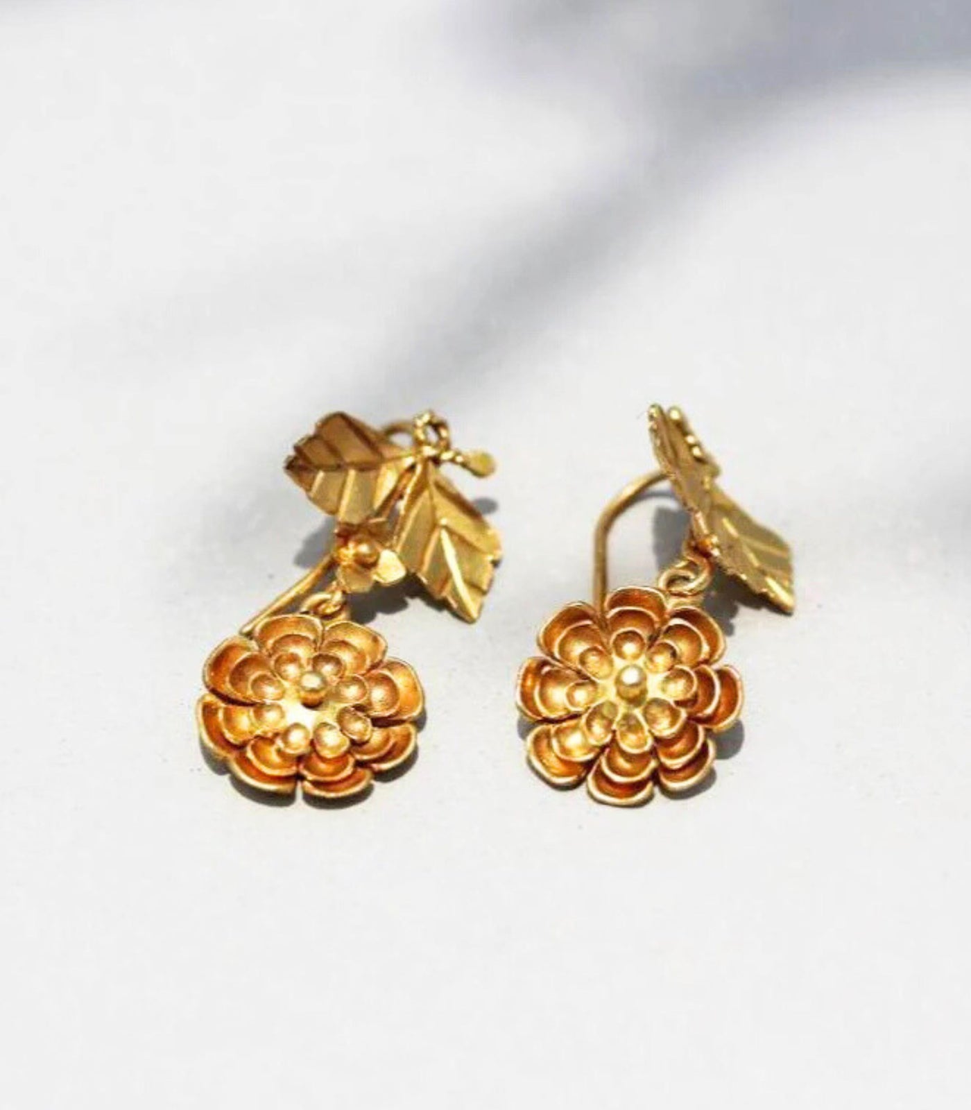 Sampaguita Ivatan Gold Hook Earrings - AMAMI