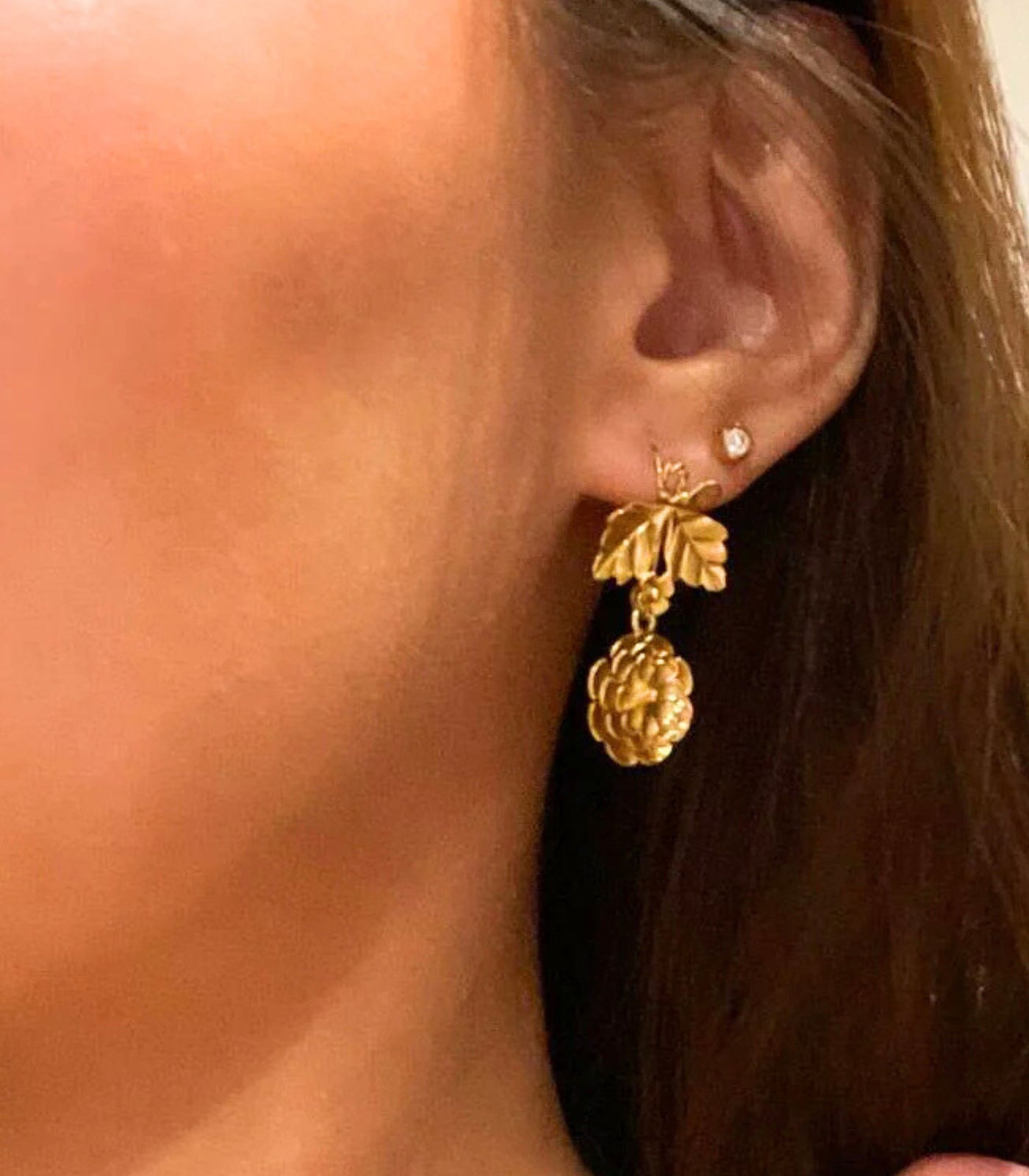 Sampaguita Ivatan Gold Hook Earrings - AMAMI