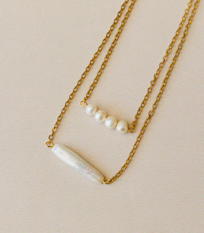 Andana Two-Layer Pearl Necklace - Arete