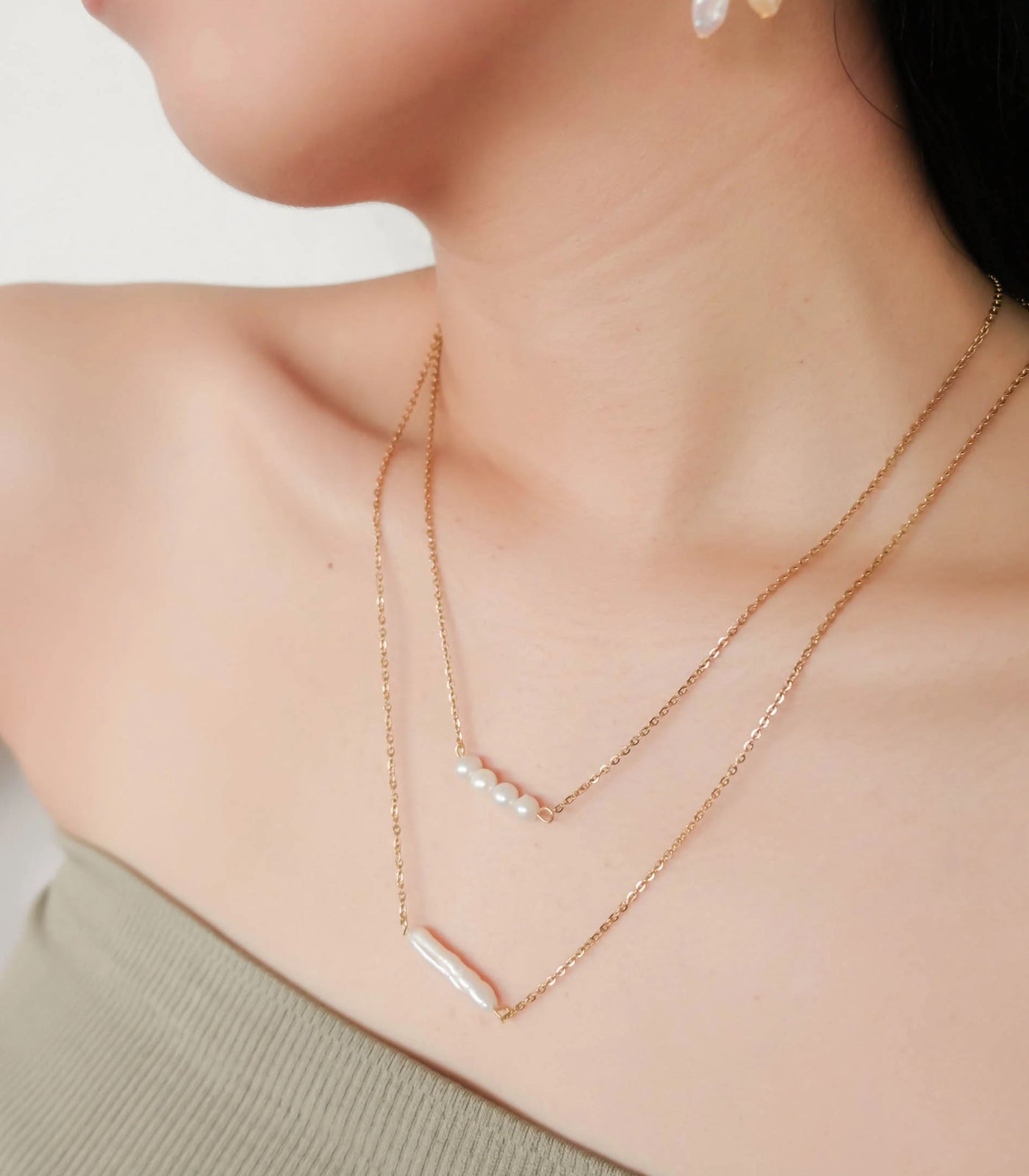 Andana Two-Layer Pearl Necklace - Arete