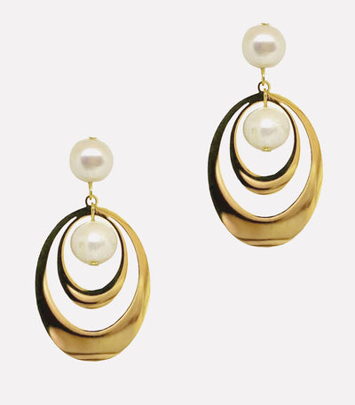 Ola Perla Wave Earrings- Arete