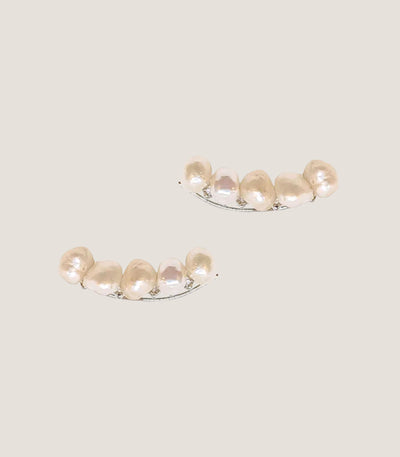 Perla Pipa Climber Earrings - Arete