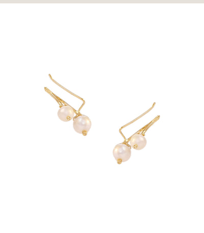 Ara Ear Crawlers in Pearl - Lily Jewelry