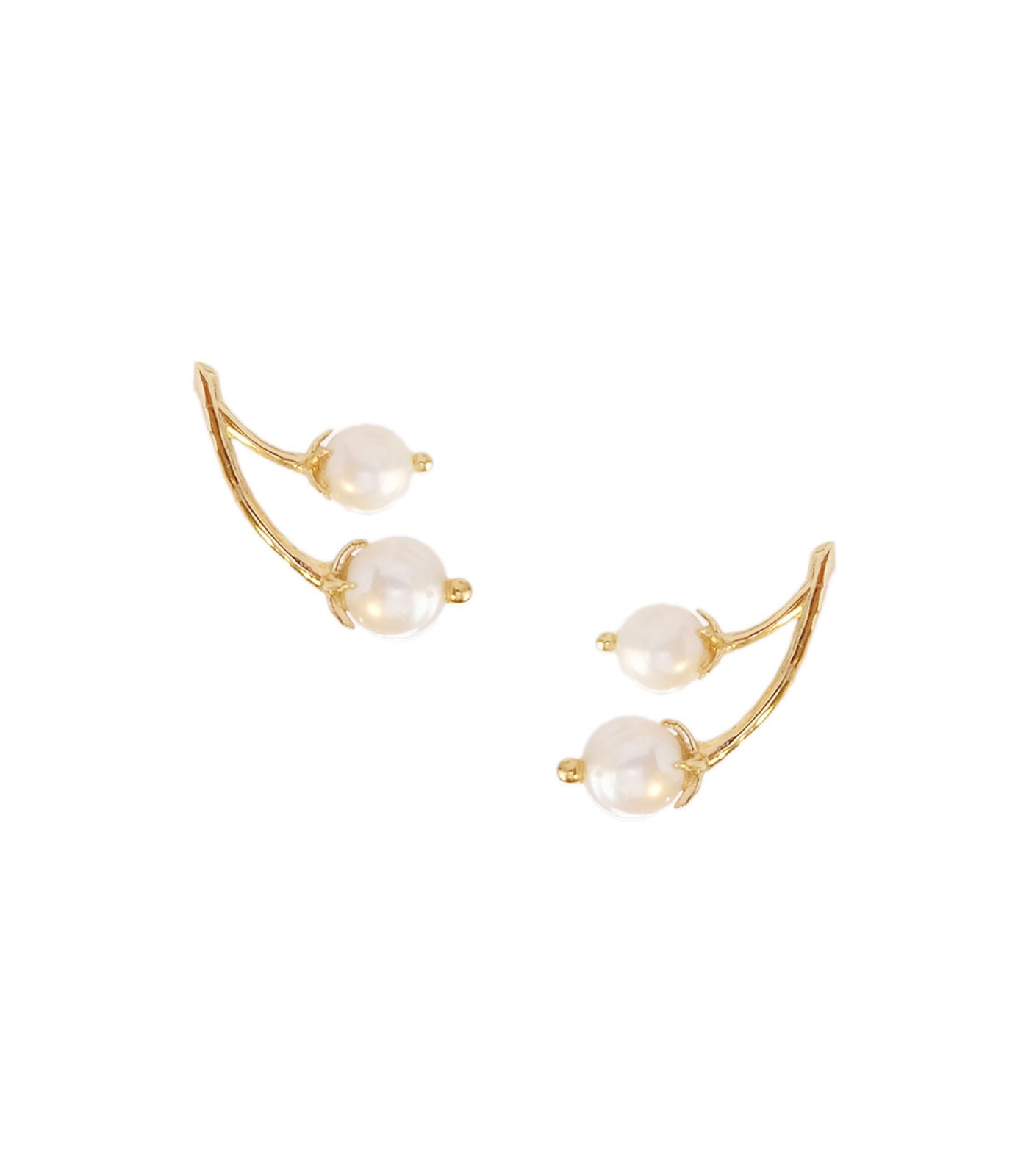 Ara Ear Crawlers in Pearl - Lily Jewelry