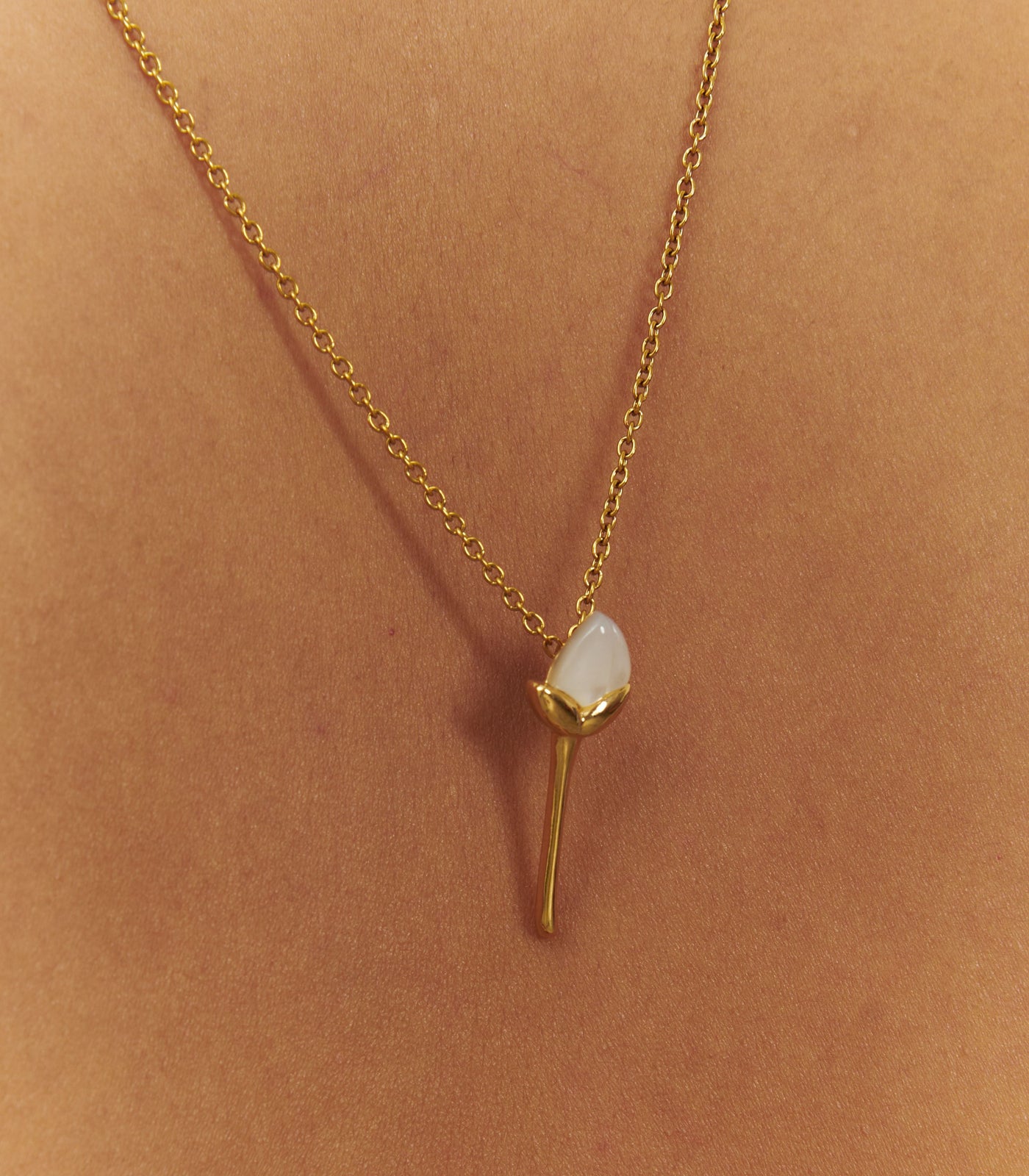 Jasmine Bud Necklace in Mother of Pearl - Lily Jewelry