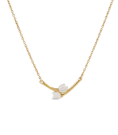 Jasmine Twin Necklace in Mother of Pearl - Lily Jewelry