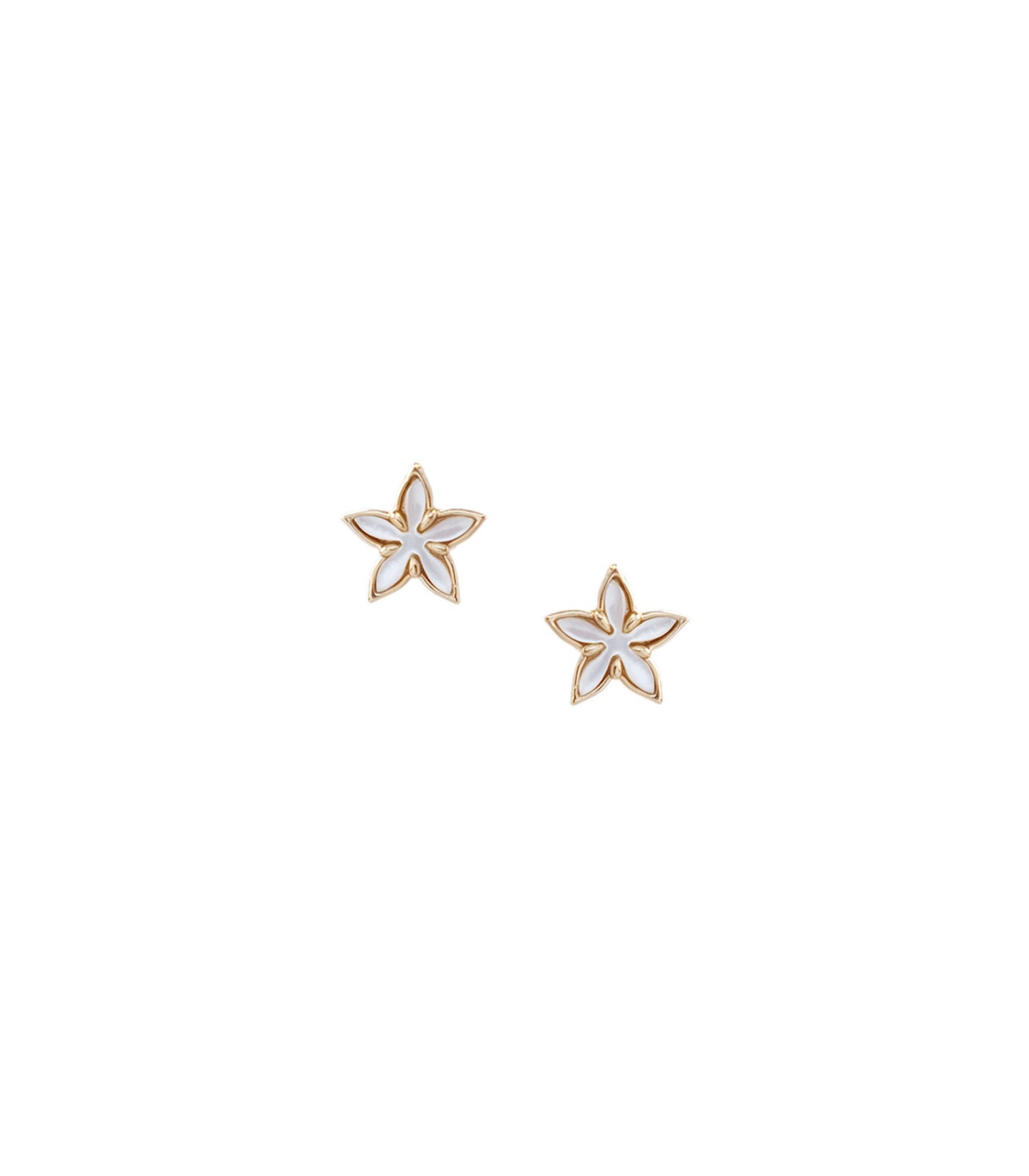 Santan Stud Earrings in White - Lily Jewelry