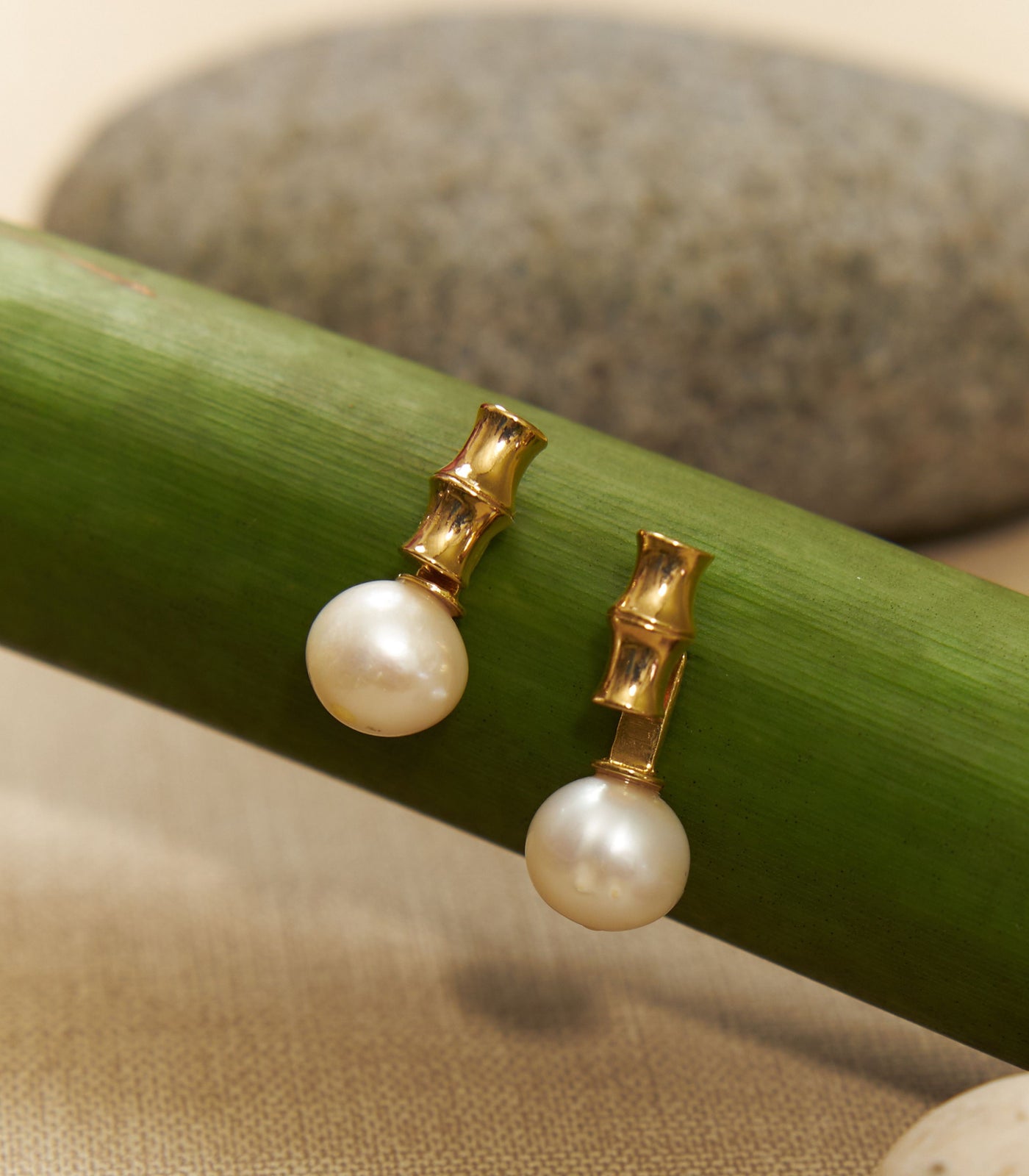 Wayan Pearl Drops Stud Earrings