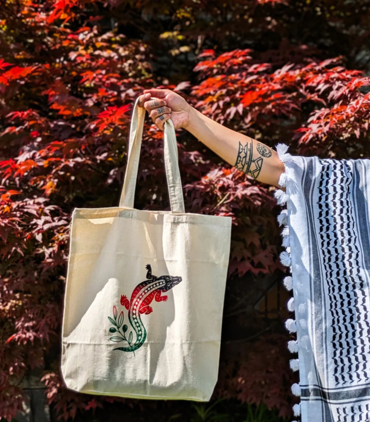 Free Palestine Baybayin Tote Bag - Pinay Collection