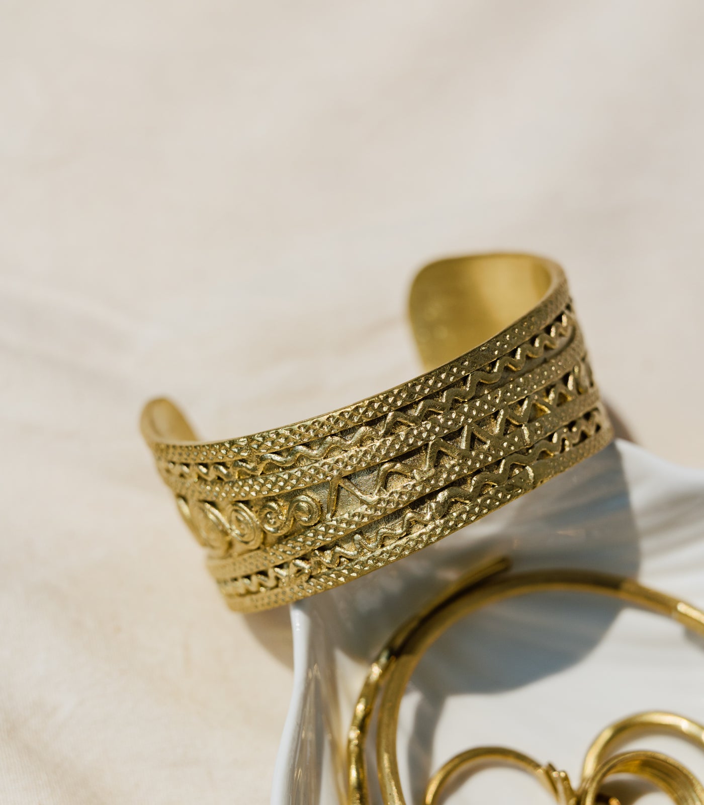 Fishtail Cuff Bracelet - Engraved