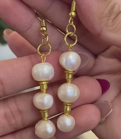 Pamana Pearl Drop Earrings - Weaving World Handicrafts